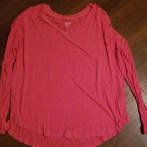 Pink long sleeve tunic top